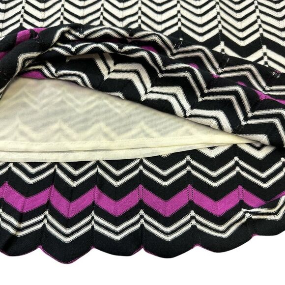 Krimson Klover Chevron Print Knit Sleeveless Dress Women's sz XL NWT Black White - Picture 7 of 12